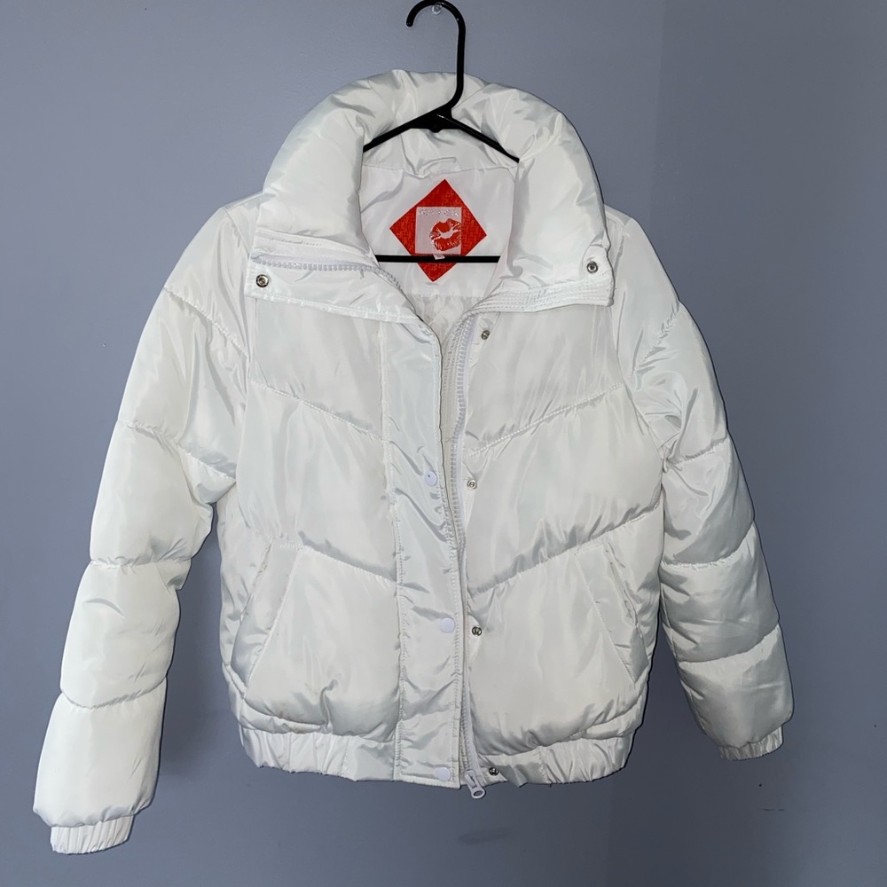 White winter bubble coat